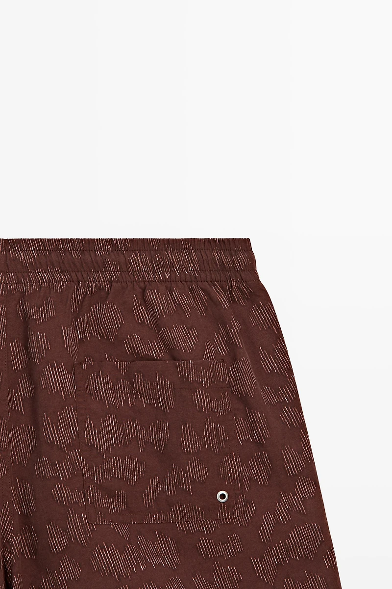 Printed swimming trunks