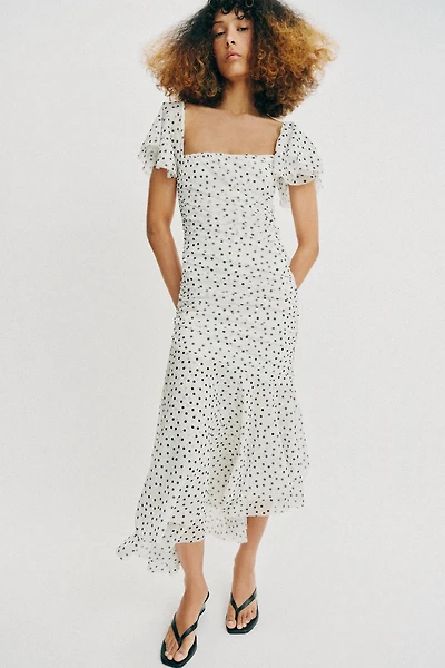 POLKA DOT MIDI DRESS