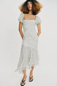 POLKA DOT MIDI DRESS