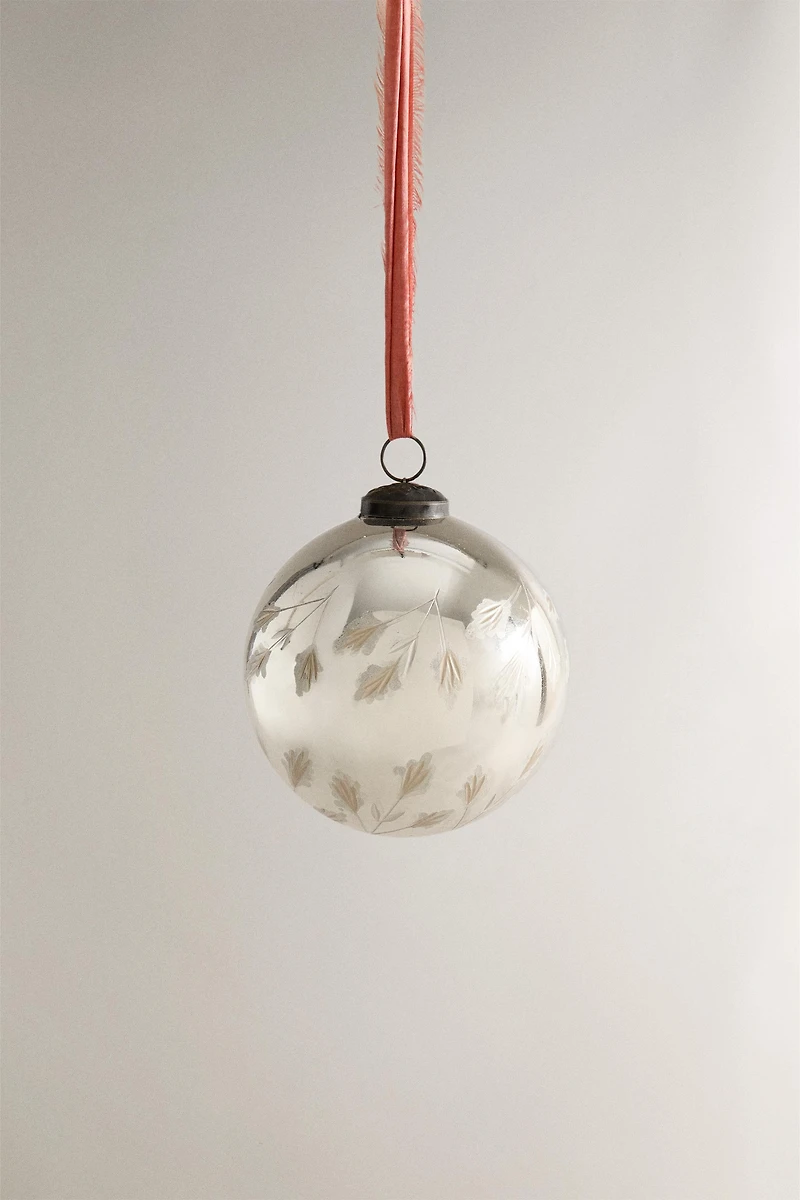 DÉCO SAPIN BOULE FEUILLES BRILLANTES NOËL