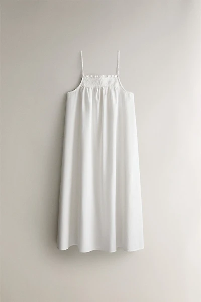 GATHERED COTTON NIGHTGOWN
