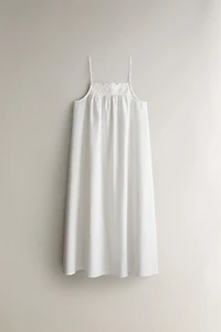 GATHERED COTTON NIGHTGOWN