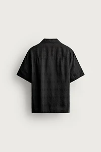 GEOMETRIC JACQUARD RELAXED FIT SHIRT
