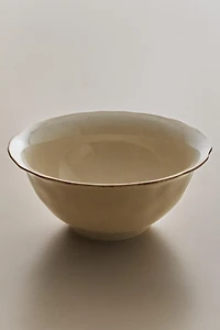STONEWARE SALAD BOWL WITH IRREGULAR EDGE