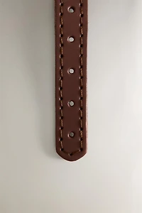 LEATHER AND ROPE DOG NECKLACE