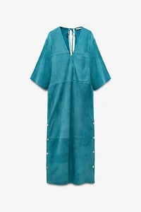 LIMITED EDITION SUEDE KAFTAN DRESS