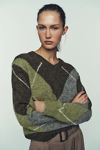 DIAMOND KNIT JUMPER