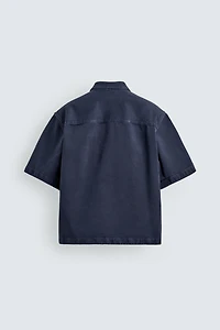 RELAXED FIT ZIP OVERSHIRT