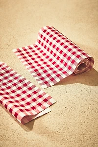 ROLL OF GINGHAM COTTON NAPKINS (SET OF 20)