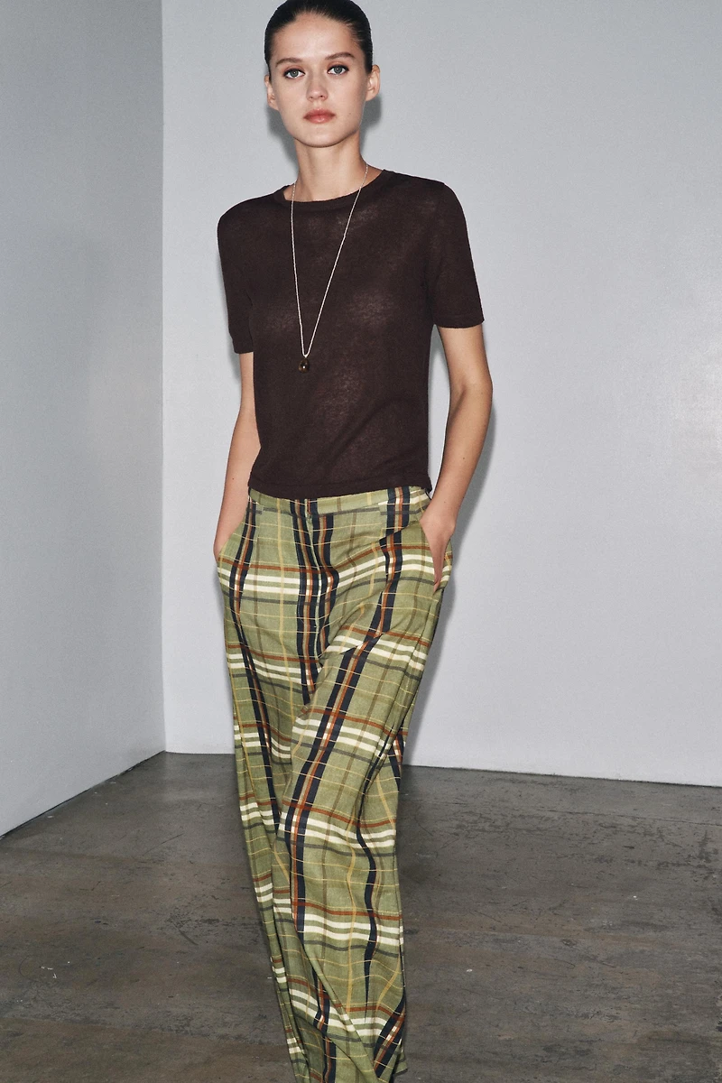 SHORT SLEEVE LINEN KNIT TOP