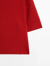 Wool blend crew neck sweater