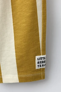 PANTALON DROIT EN MOLLETON À RAYURES