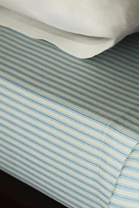 DRAP DE DESSUS SATIN RAYURES DÉLAVÉ (300 FILS)