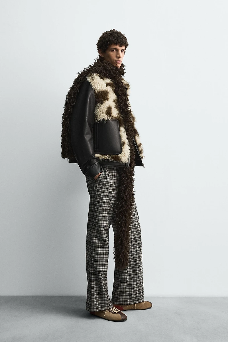 CONTRAST FAUX LEATHER JACKET HARRY LAMBERT FOR ZARA X DISNEY