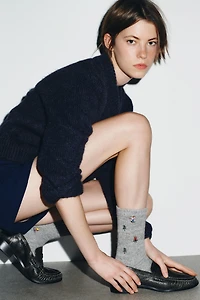 CHAUSSETTES MONTANTES BRODÉES