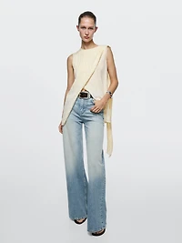 High-waist wide-leg jeans