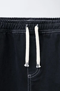 CONTRAST BAGGY PANTS