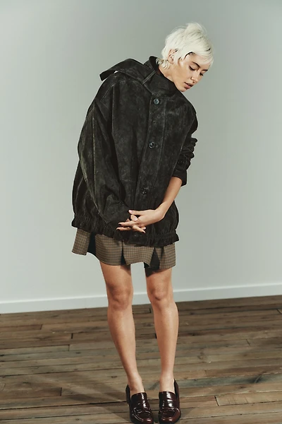 BLOUSON EN CUIR DE DAIM 100 %