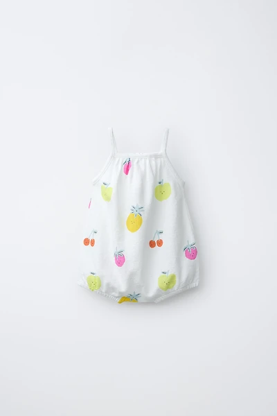 FRUIT PRINT SHORT ROMPER