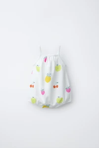 FRUIT PRINT SHORT ROMPER