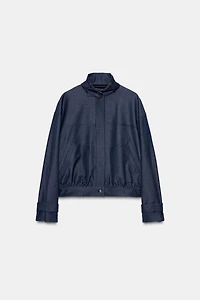 HIGH-COLLAR BOMBER JACKET