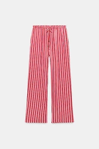 STRIPED WIDE LEG PANTS