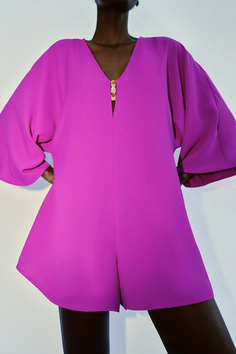 SHORT JUMPSUIT WITH WIDE SLEEVES