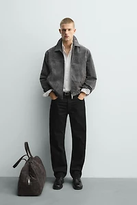 BLOUSON EN CUIR CROÛTE