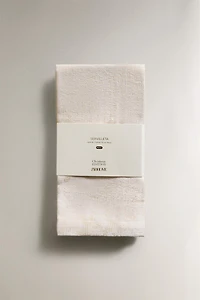 LOT DE SERVIETTES DE TABLE EN COTON À MOTIF FLEURI ENCADRÉ NOËL (LOT DE 2)