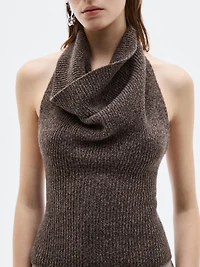 Knit wool and silk halter top - LIMITED