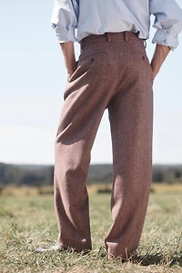 LIMITED EDITION HERRINGBONE WOOL PANTS