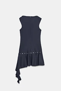 SHORT ASYMMETRIC STUDDED DRESS