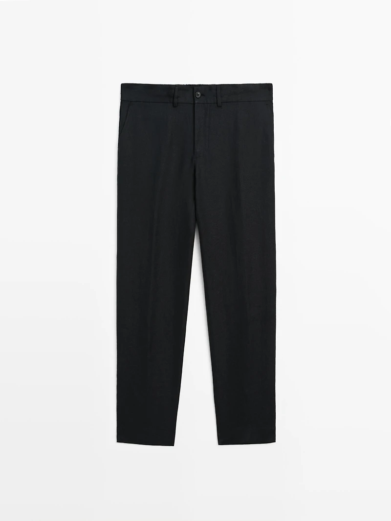 100% linen trousers