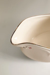 FLORAL PORCELAIN GRAVY BOAT