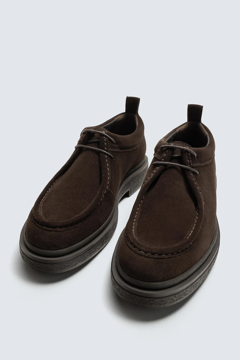 LEATHER RAISED SEAM SHOES