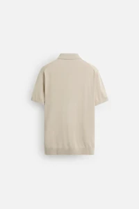 COTTON - SILK BLEND KNIT POLO