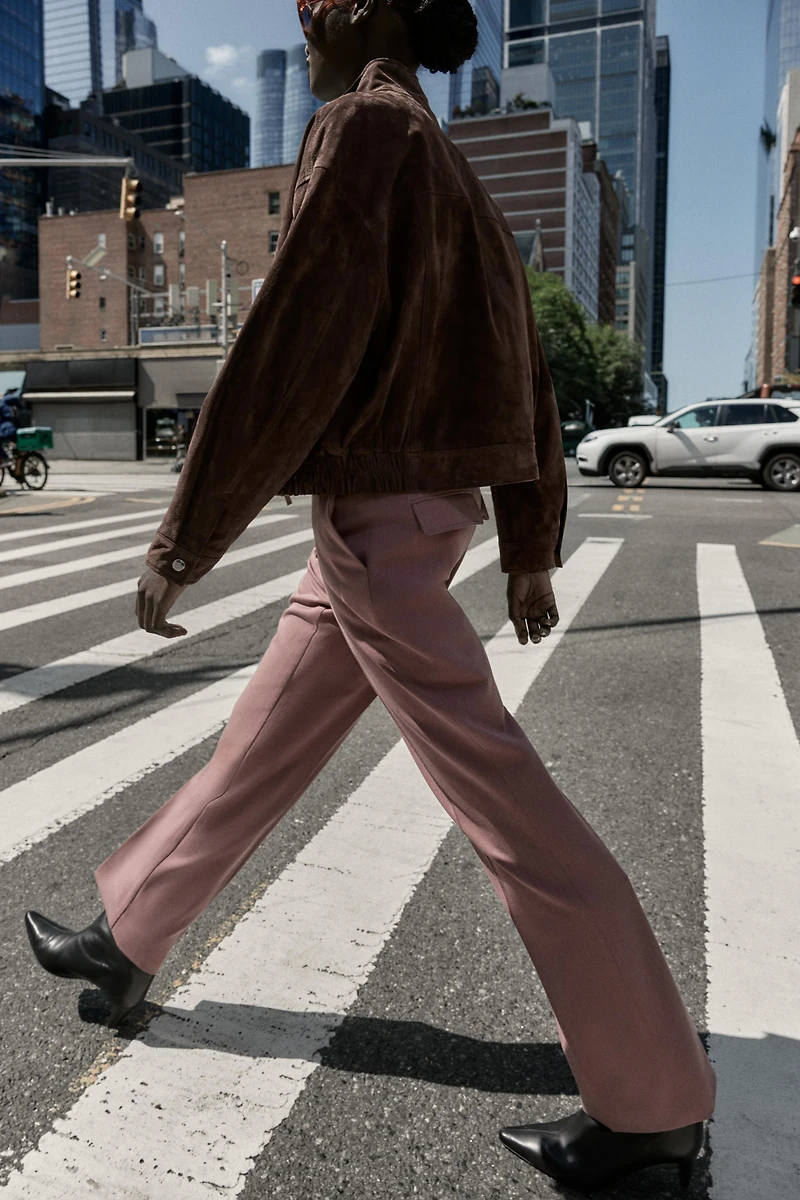 PANTALON DROIT CEINTURE