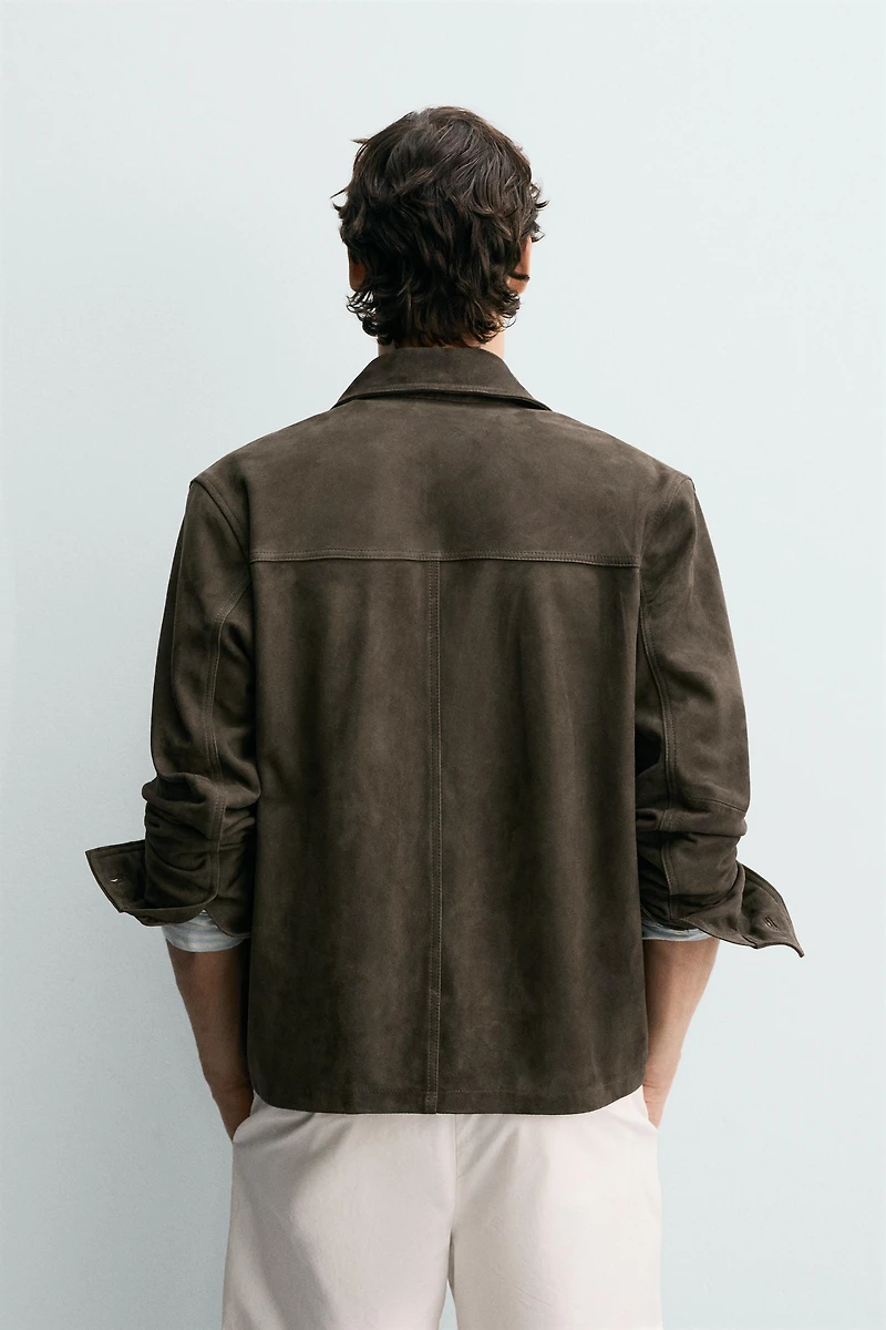 REGULAR FIT SUEDE LEATHER JACKET