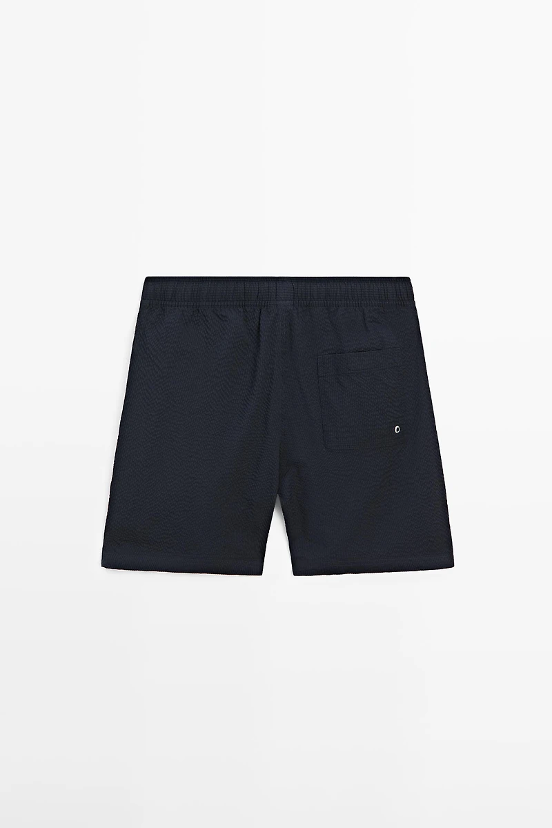 Maillot de bain uni texturé