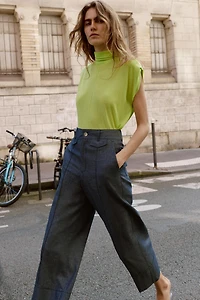 LINEN CULOTTE PANTS