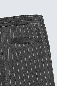 PINSTRIPE PLEATED PANTS