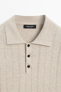 Polo à manches courtes en maille avec coton