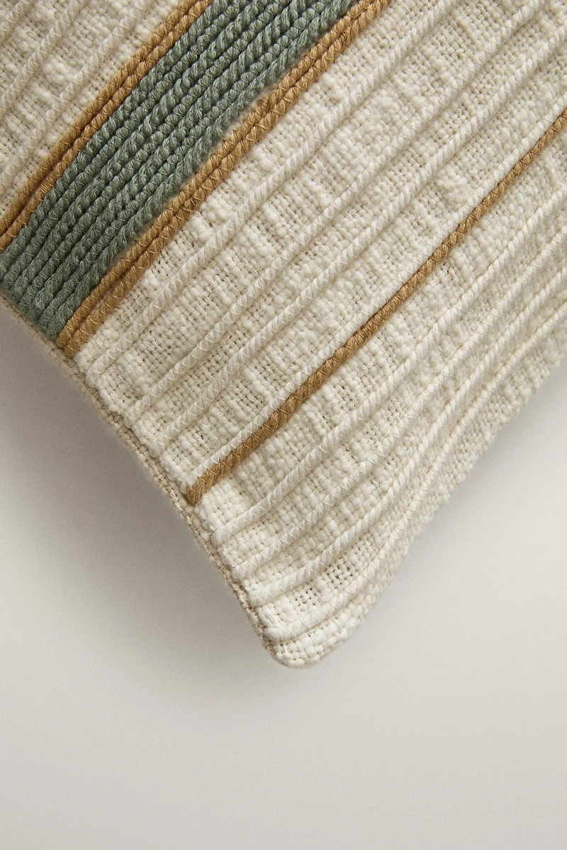 STRIPED THROW PILLOW COVER