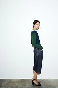 GILET EN MAILLE COLOR BLOCK