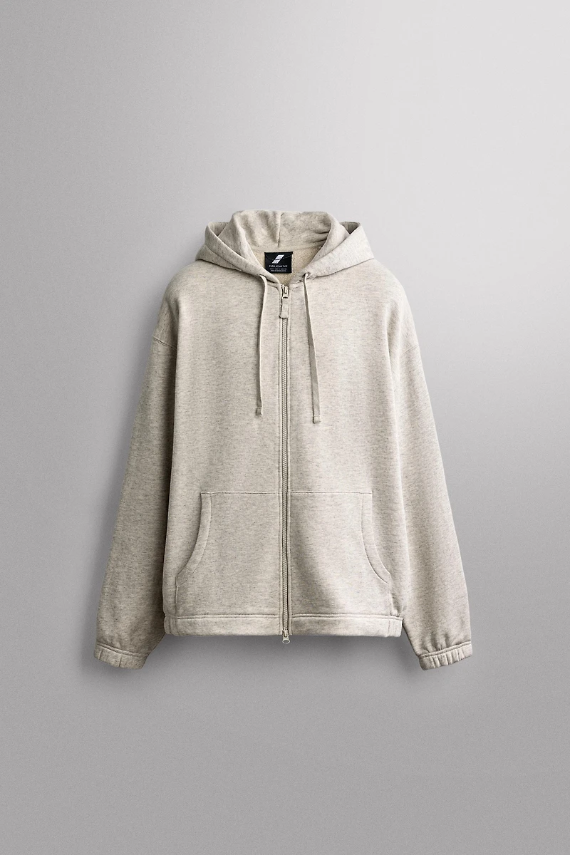 COTTON ZIP-UP HOODIE