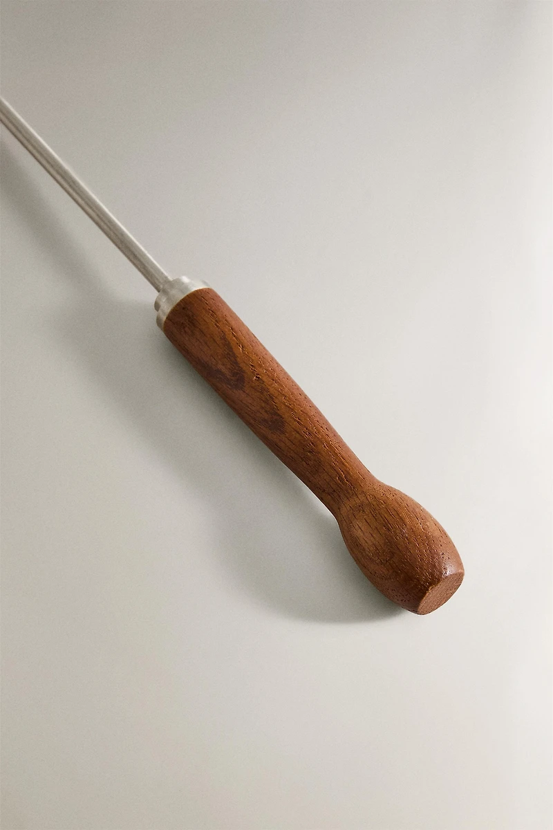 TISONNIER ACIER FEU CHEMINÉE