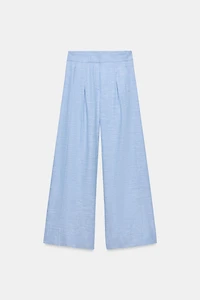 WIDE-LEG LINEN PANTS