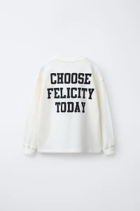 NUMBER AND TEXT PRINT T-SHIRT