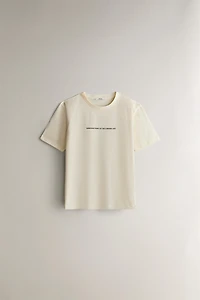 SHORT SLEEVE TEXT T-SHIRT