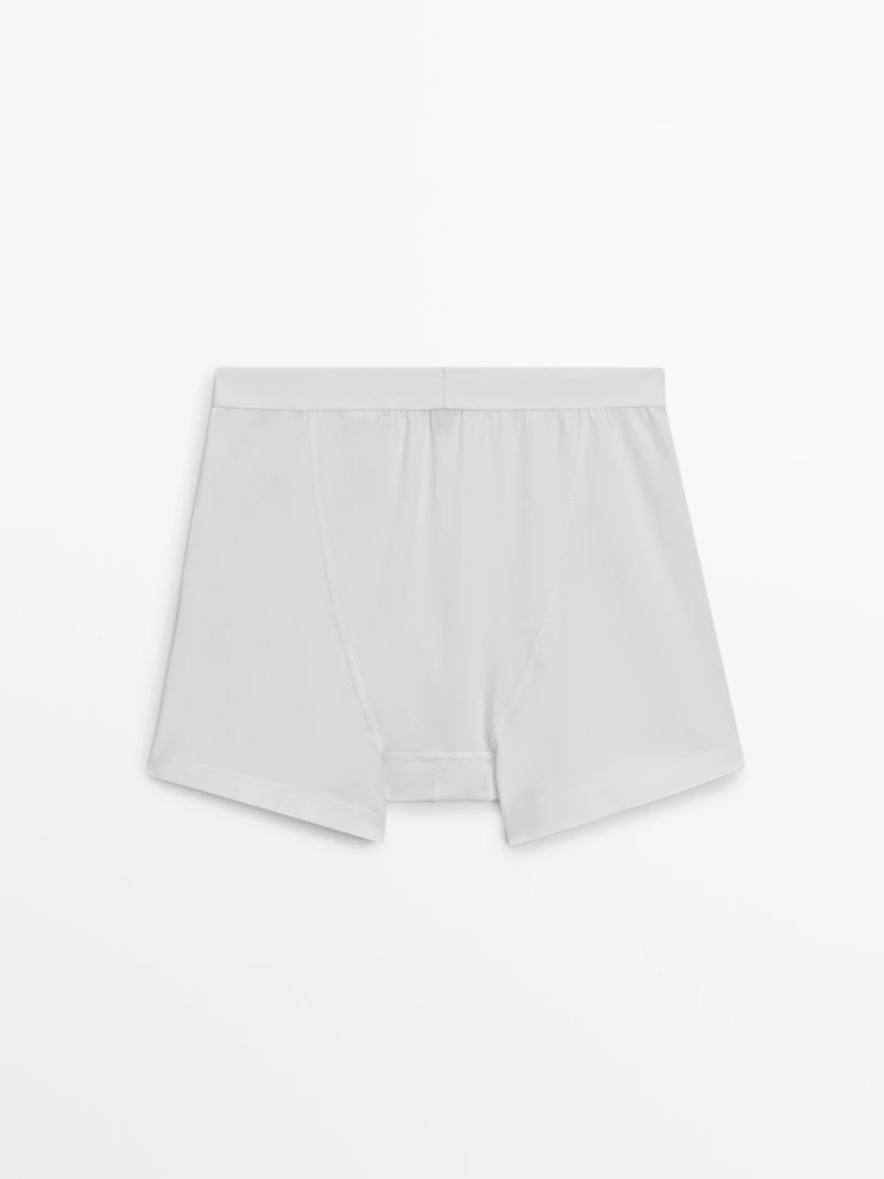 Boxer uni en coton mélang